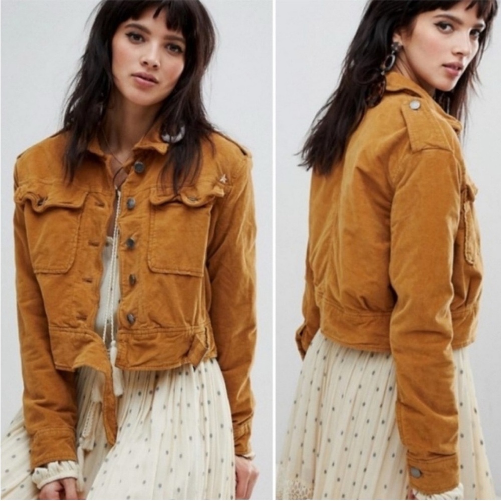 Free People Everlyn corduroy crop jacket